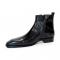 Duca Di Matiste "Pedaso" Black Genuine Italian Calf Leather Ankle Boots.